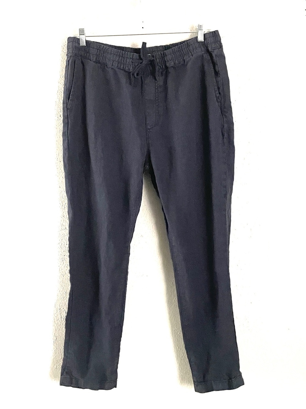 Joe's Jeans The Soder Slim Linen Pants Men's XL Navy Blue Drawstring Beach